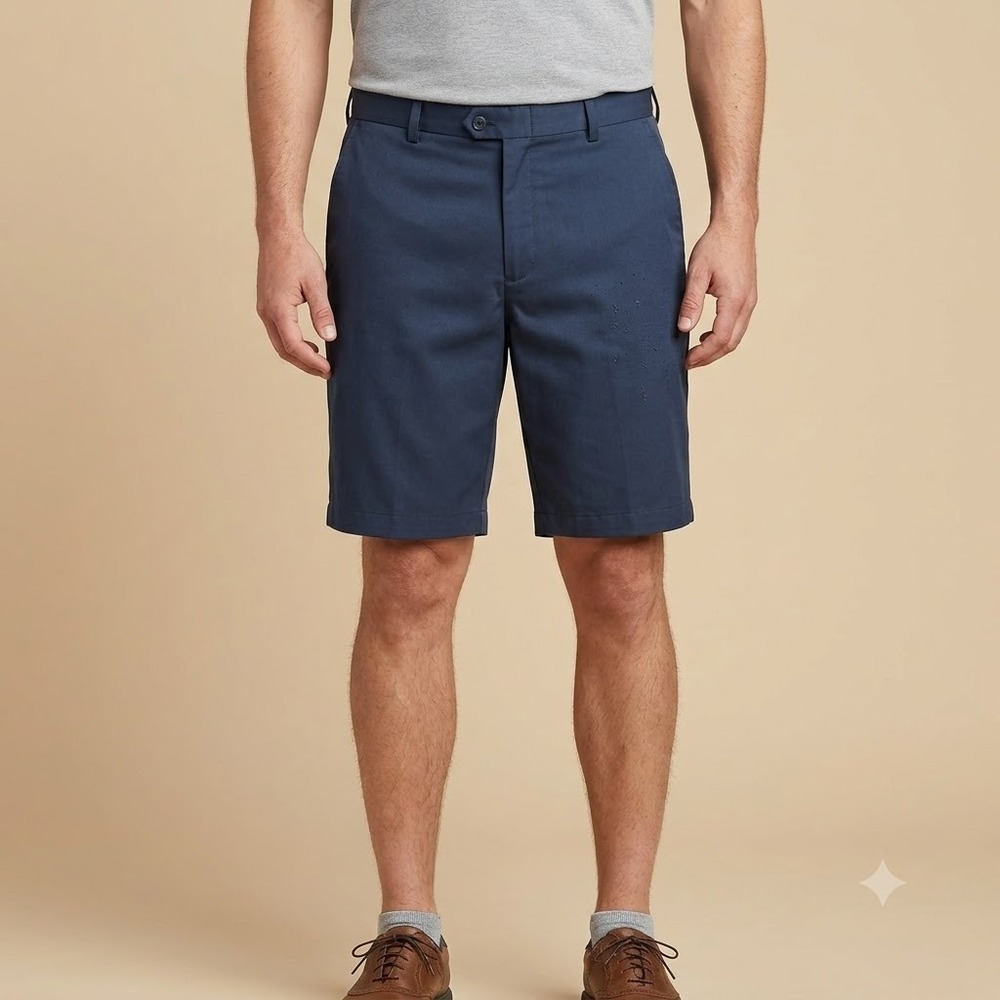 Jos A Bank Leadbetter Golf Shorts Mens 38 Blue Tailored Fit